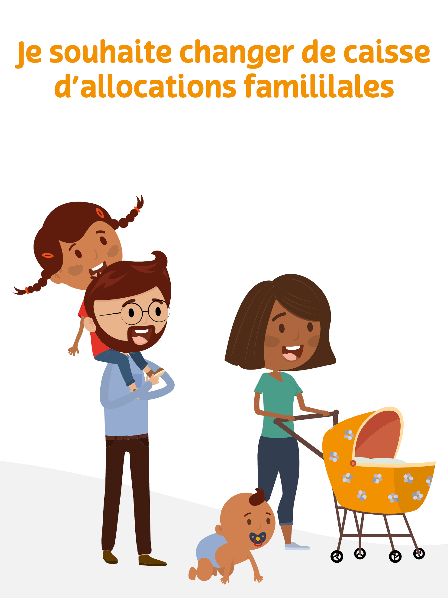 Bouton je souhaite changer de caisse d'allocations familiales