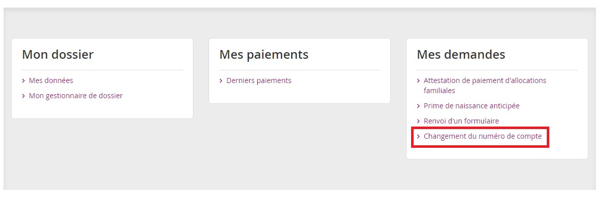 Changement de compte pour le versement de ses allocations familiales sur MyFAMIWAL