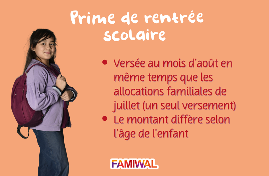 prime de rentrée scolaire allocations familiales