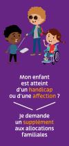 Mon enfant est atteint d'un handicap ou d'une affection ?